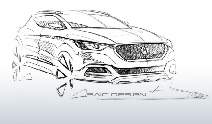 MG เผยภาพภาพสเก็ตช์ว่าที่ MG ZS SUV เล็กก่อนโชว์ตัวที่เมืองจีน