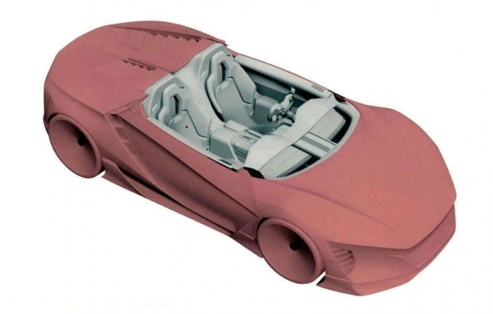 เผยภาพเรนเดอร์ของ Honda baby NSX ที่ใช้จดสิทธิบัตร