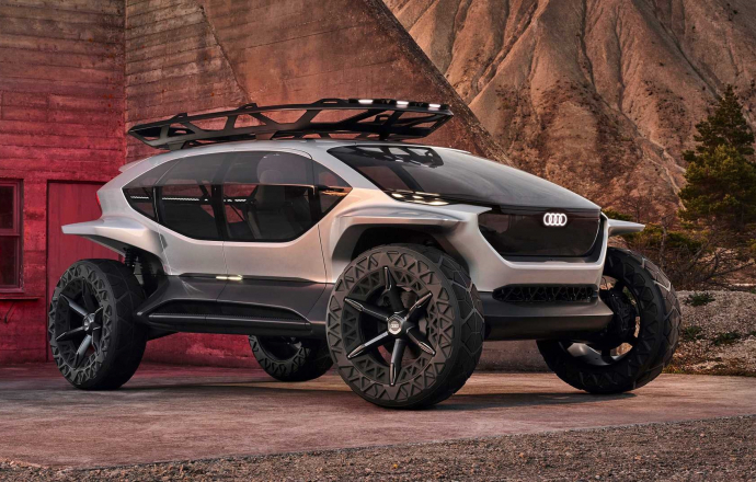 ใช้วิ่งบนโลก??? เปิดภาพยานยนต์ไฟฟ้าต้นแบบแห่งอนาคตค่าย 4 ห่วง Audi AI:Trail Quattro concept