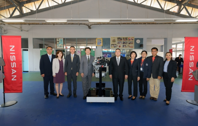 Nissan สนับสนุนเครื่องยนต์ให้แก่ศูนย์ฝึกและอบรมเด็กและเยาวชนสิรินธร